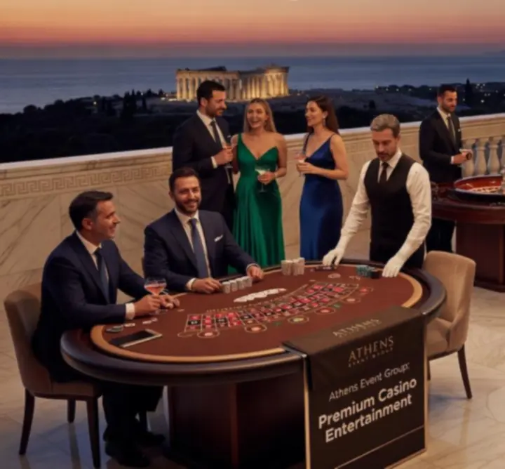 Επαγγελματικό στήσιμο casino τραπεζιών σε εταιρικό event στην Ελλάδα